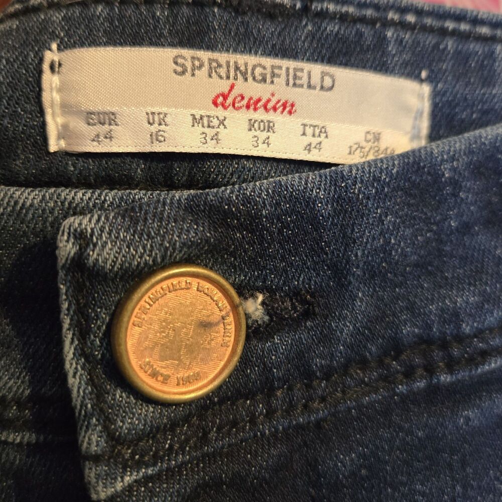 Springfield Denim Med Blue Straight Leg Jeans, Size 12-14 (Eur 44) NWT - Picture 5 of 8